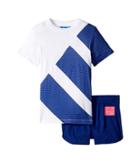 Adidas Originals Kids Eqt Tee Short Set (infant/toddler) (white/mystery Ink) Girl's T Shirt
