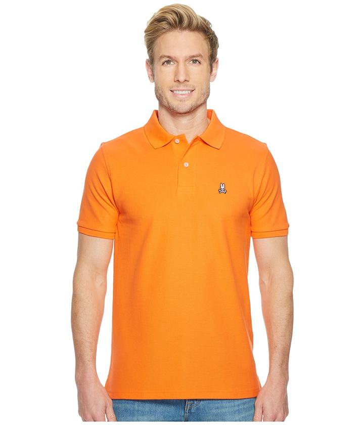 Psycho Bunny Classic Polo Fashion Colors (fuego) Men's Short Sleeve Pullover