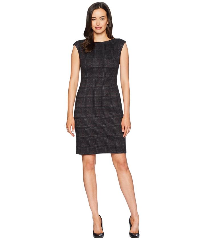 Chaps Zola Plaid (grey Multi) Women's Dress
