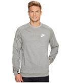 Nike Sportswear Advance 15 Crew (dark Grey Heather/black/white) Men's Long Sleeve Pullover