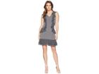 Michael Michael Kors Mini Leopard Cascade Dress (white/black) Women's Dress