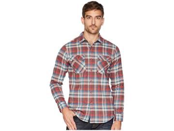 Royal Robbins Performance Flannel Plaid Long Sleeve (beet) Men's Long Sleeve Button Up