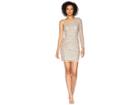 Adrianna Papell One Shoulder Fully Beaded Cocktail Dress (champagne) Women's Dress