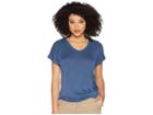 Nic+zoe Boardwalk Tee (washed Rich Indigo) Women's T Shirt