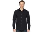 Tommy Jeans Stretch Long Sleeve Button Down Shirt (tommy Black) Men's Long Sleeve Button Up