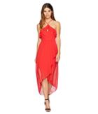 Bcbgeneration High Neck Ruffle Maxi Dress (high Risk Red) Women's Dress