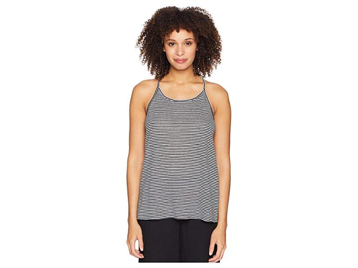 Eileen Fisher Round Neck Tank Top (black/white) Women's Sleeveless