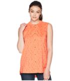 Jack Wolfskin Sonora Shibori Sleeveless (hot Coral All Over) Women's Sleeveless