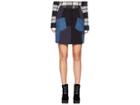 Mcq Denim Patched Skirt (vintage Wash Blue) Women's Skirt