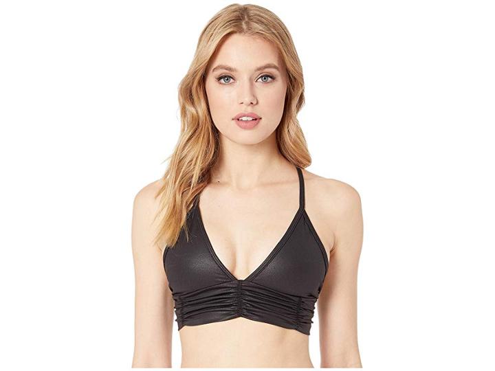 Body Language Scrunchy Top (black Pearl) Women's Clothing