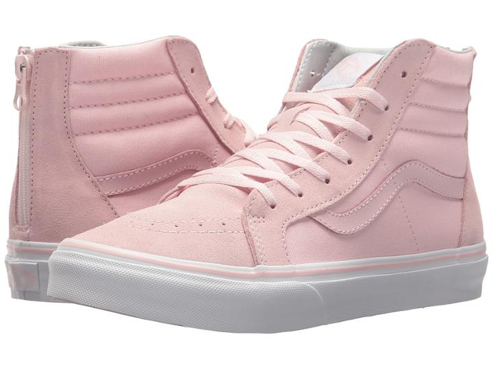 Vans Kids Sk8-hi Zip (little Kid/big Kid) (chalk Pink/true White) Girls Shoes