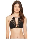 Becca By Rebecca Virtue Captured High Neck Top (black) Women's Swimwear