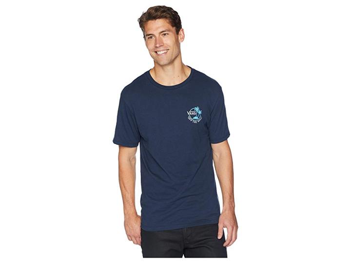 Vans Mini Dual Palm Ii T-shirt (dress Blues/norse Blue) Men's T Shirt