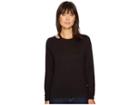Ivanka Trump Knit Slit Shoulder Long Sleeve Tee (black) Women's Long Sleeve Pullover