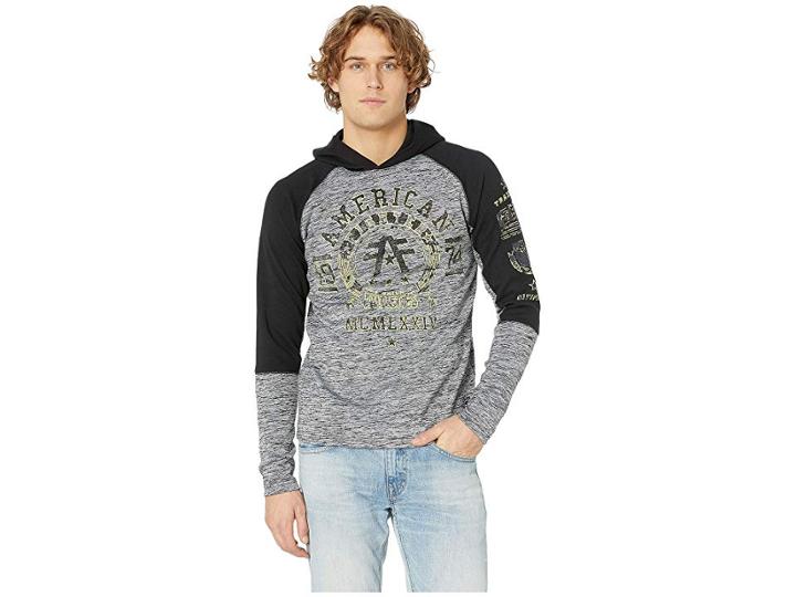 American Fighter Dalton Artisan Long Sleeve Hoodie (black) Men's Clothing