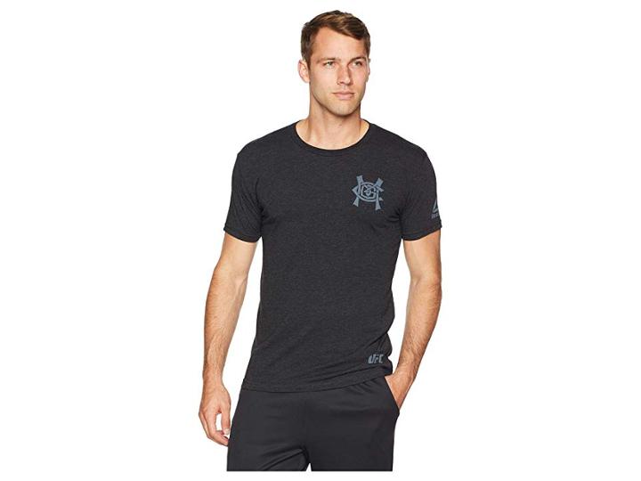 Reebok Ufc Mcgregor Team Notorious Tee (black Heather) Men's Clothing