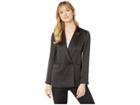Vince Camuto Soft Satin Double-breasted Blazer (rich Black) Women's Jacket