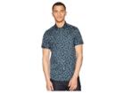Ted Baker Tern Short Sleeve Square Geo Print Shirt (navy) Men's Clothing