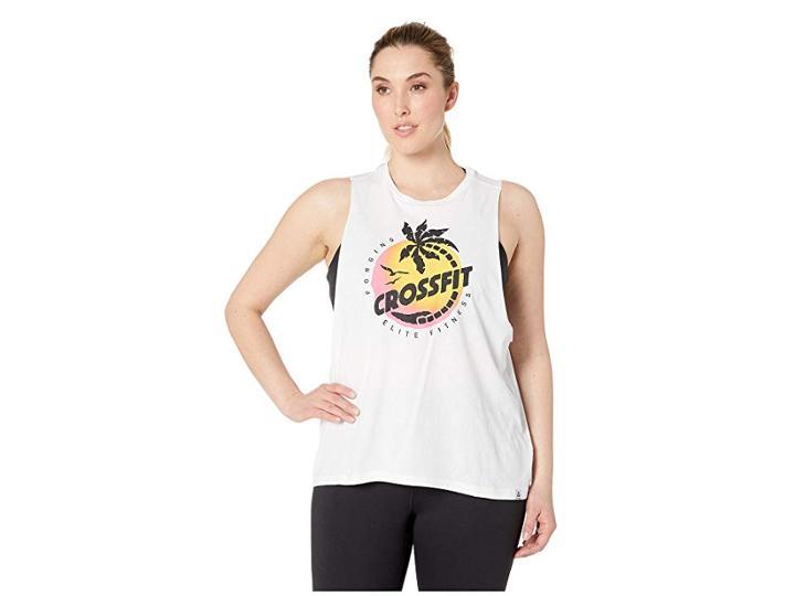 Reebok Crossfit Cali Inspired Muscle Tank Top (white) Women's Clothing