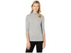 Nic+zoe Lunar Stripe Top (grey Mix) Women's Clothing