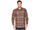 Pendleton L/s Trail Shirt W/ Elbow Patch (camp Green Heather Plaid) Men's Long Sleeve Button Up