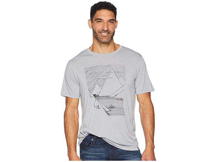 Smartwool Merino 150 Fjord Slider Tee (dark Pebble Gray) Men's T Shirt