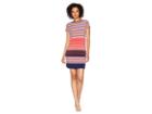 Michael Michael Kors Abbey Short Sleeve Boat Neck Border Dress (mandarin) Women's Dress