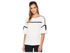 Calvin Klein Bell Sleeve W/ Tie Detail Blouse (soft White) Women's Blouse