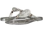 Jack Rogers Miss Sparkle Georgica Jelly (toddler/little Kid/big Kid) (silver) Women's Sandals