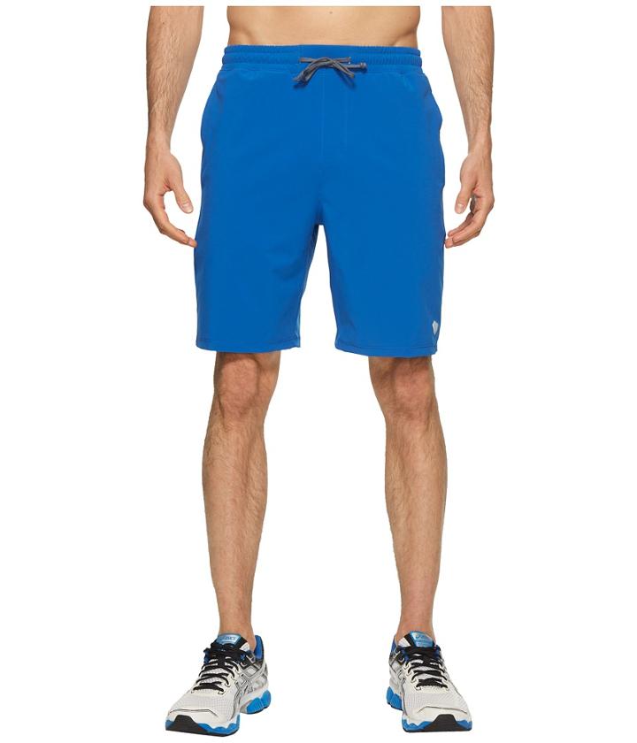 Asics Run 9 Woven Shorts (victoria Blue) Men's Shorts