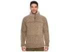 True Grit Luxe Melange Shearling 1/4 Zip Pullover (brown) Men's Clothing
