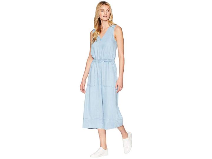 Splendid Linen Slub Indigo Romper (light Wash) Women's Jumpsuit & Rompers One Piece