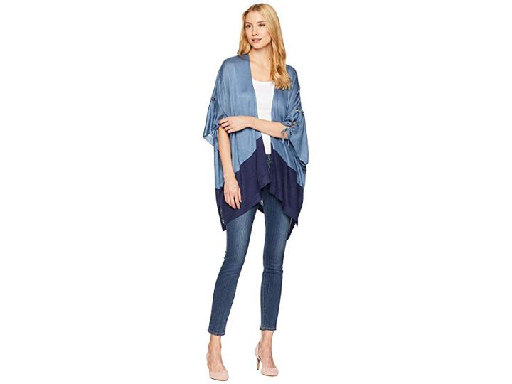 Collection Xiix Color Block Knit Cover-up (navy) Women's Clothing