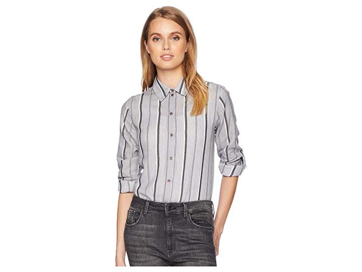 Michael Stars Stripe Shirting Button Down Shirt (oxide) Women's Clothing