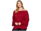 Michael Michael Kors Plus Size Flounce Peasant Blouse (maroon) Women's Clothing