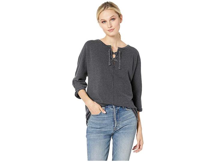 Jag Jeans Debbie Lace-up Shirt (black) Women's Clothing