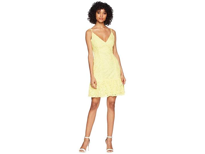 Bb Dakota Rsvp Gisil Lace Drop Waist Dress (citrus) Women's Dress