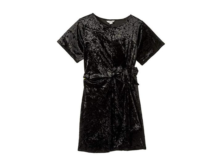 Habitual Girl Claire Tie Front Mini Dress (big Kids) (black) Girl's Dress