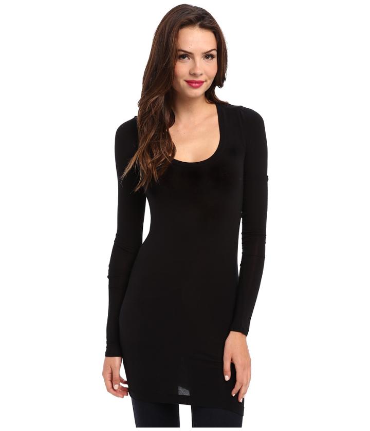 Splendid Stretch Sheer Layers Tunic (black) Women's Blouse