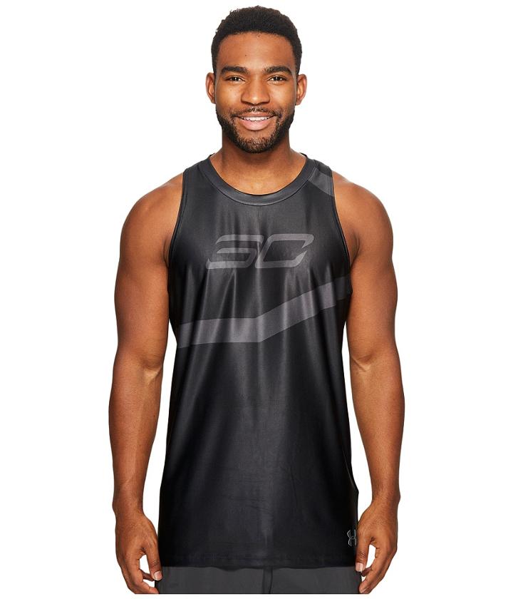 Under Armour Sc30 Core Base Tank Top (black/black/white) Men's Sleeveless
