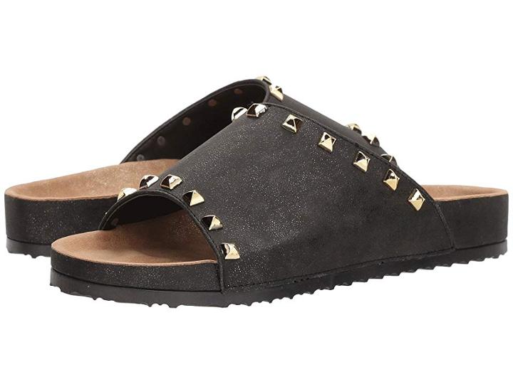 Dirty Laundry Qiana Slide Sandal (charcoal Shimmer) Women's Sandals