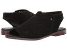 Kelsi Dagger Brooklyn Seneca Flat Sandal (black Cow Suede) Women's Shoes