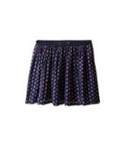 Polo Ralph Lauren Kids Cotton Blend Flounce Skirt (little Kids) (navy/white Multi) Girl's Skirt