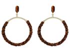 Kendra Scott Russel Earrings (gold/brown Tigers Eye) Earring