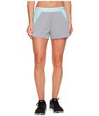 Under Armour New Play Up Shorts (true Gray Heather/blue Infinity/blue Infinity) Women's Shorts