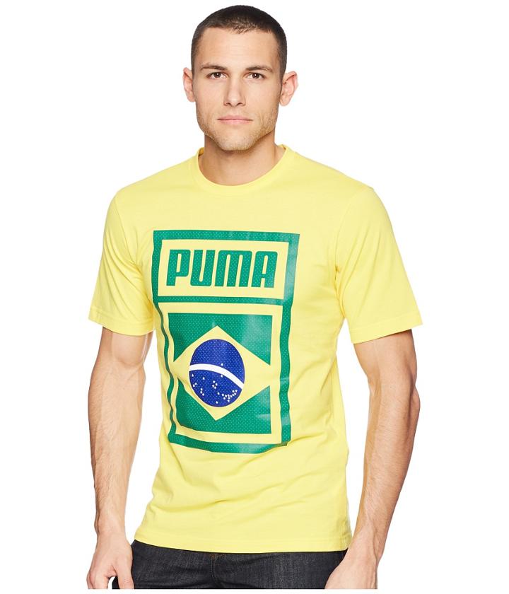 Puma Forever Football Country Tee (dandelion/brazil) Men's T Shirt