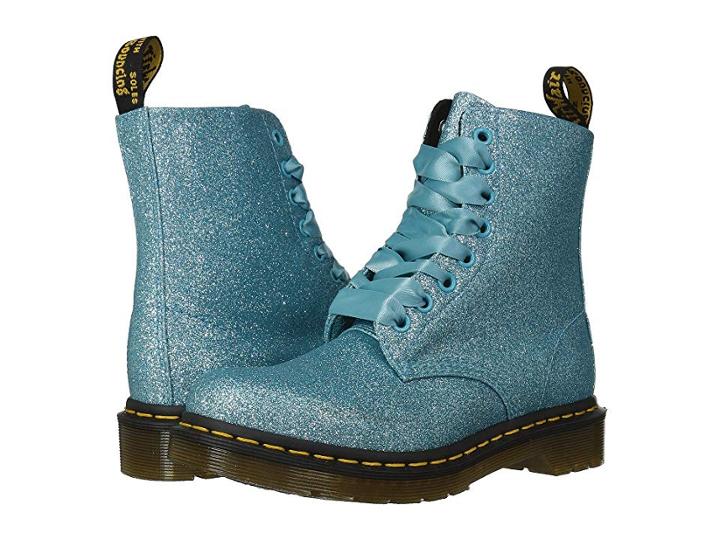 Dr. Martens 1460 Pascal Glitter Core (turquoise Glitter Pu) Women's Boots