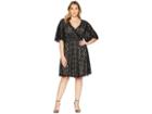 Kari Lyn Plus Size Beatrice V-neck Lace Dress (black) Women's Dress