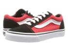 Vans Kids Old Skool (little Kid/big Kid) ((pop) Black/high Risk Red) Boys Shoes