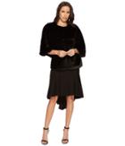 Adrianna Papell Faux Fur Wrap (black) Women's Clothing